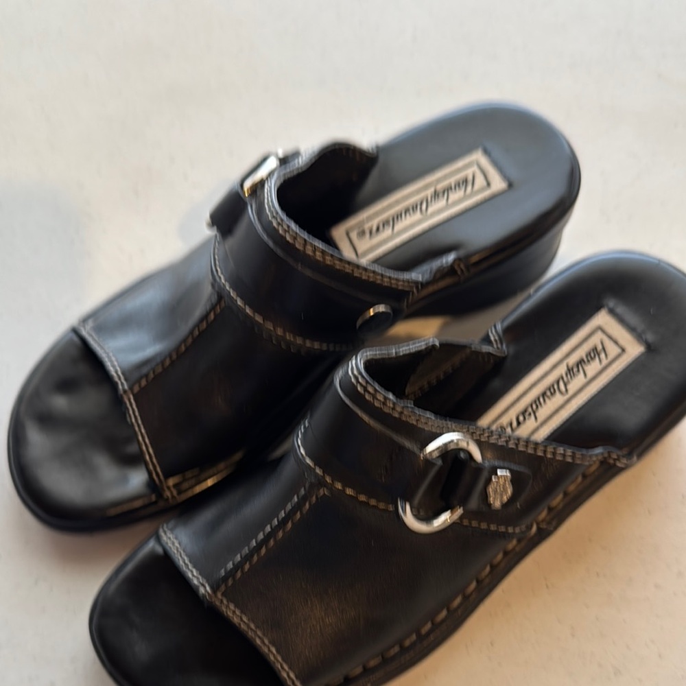 Harley-Davidson Black Leather Sandals